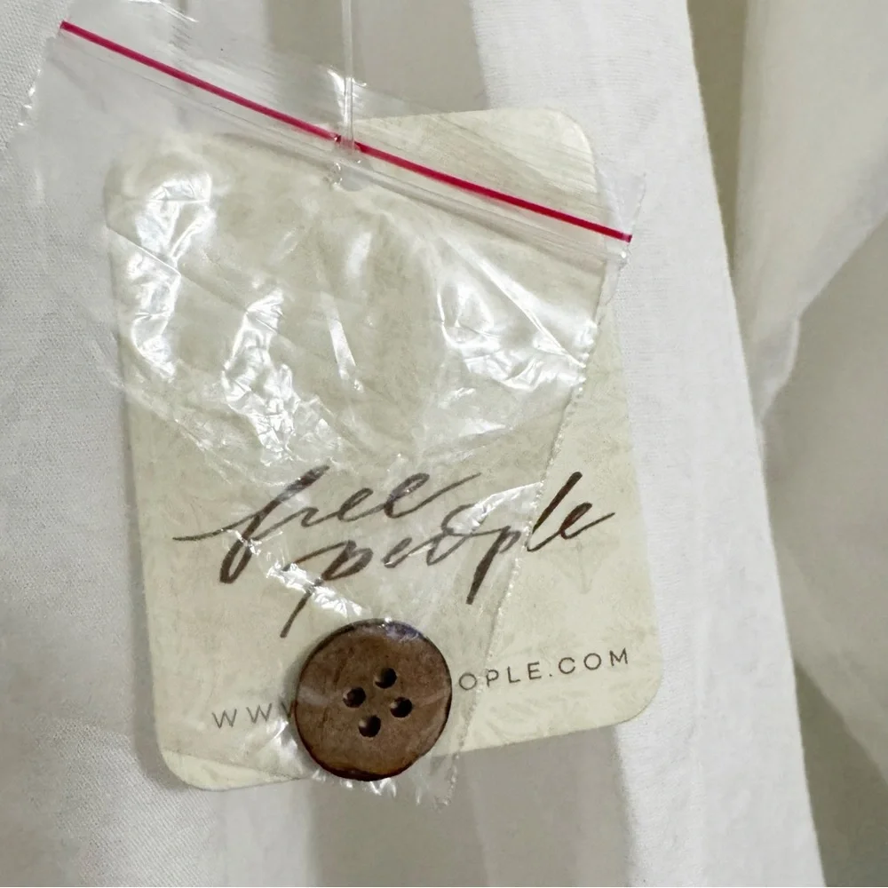 Free People Free-Est Rugby Mini Dress Ivory NWT XS